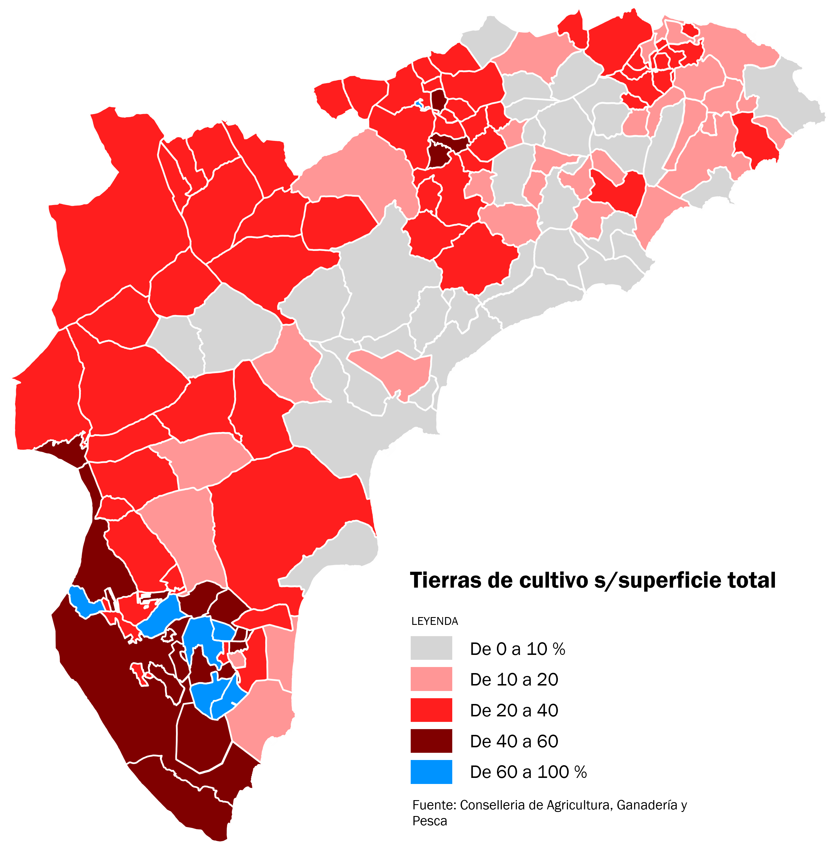 Distribución general de las tierras